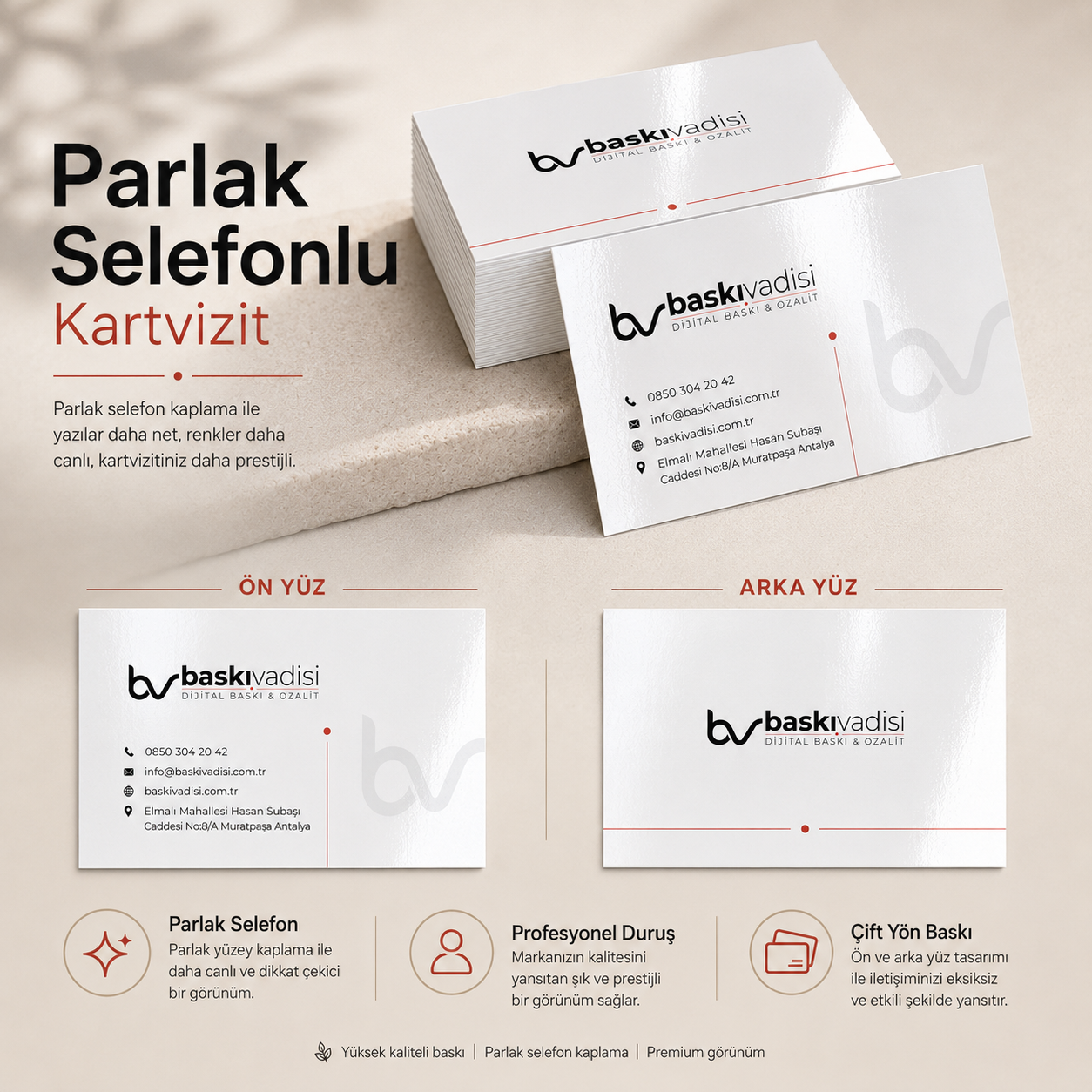 Parlak Selefonlu Kartvizit