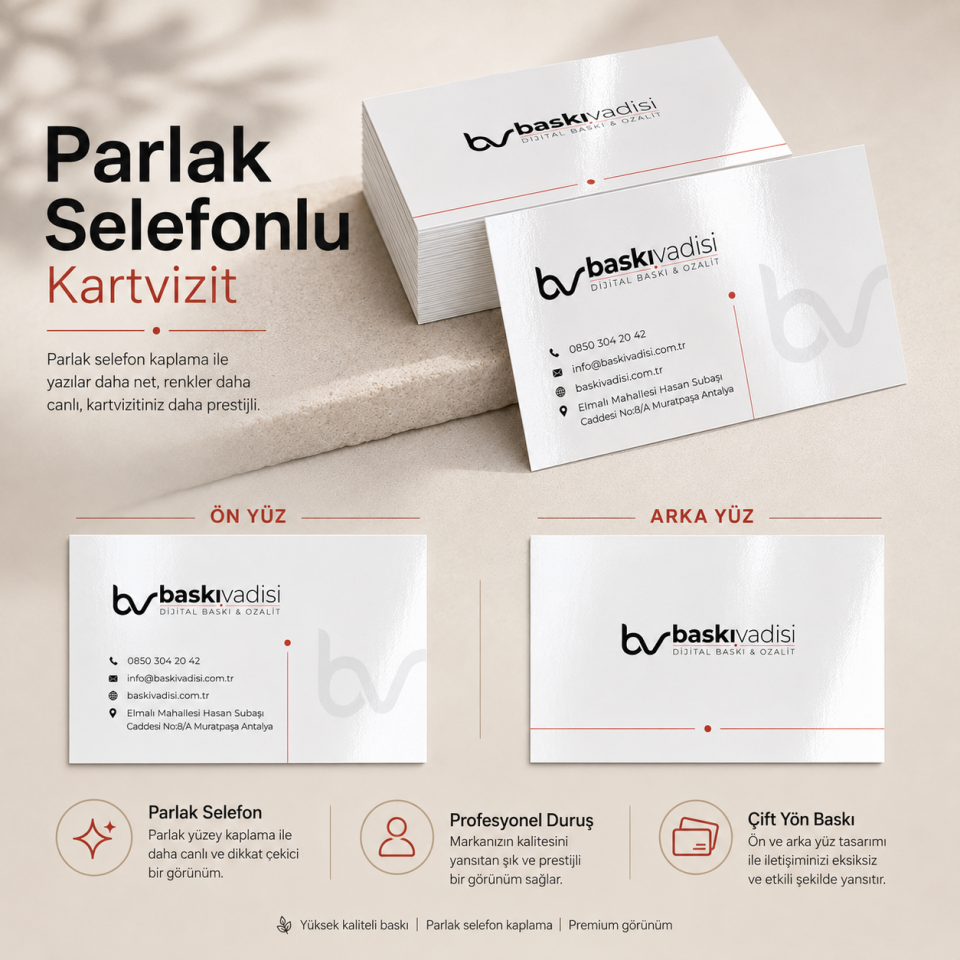 Parlak Selefonlu Kartvizit