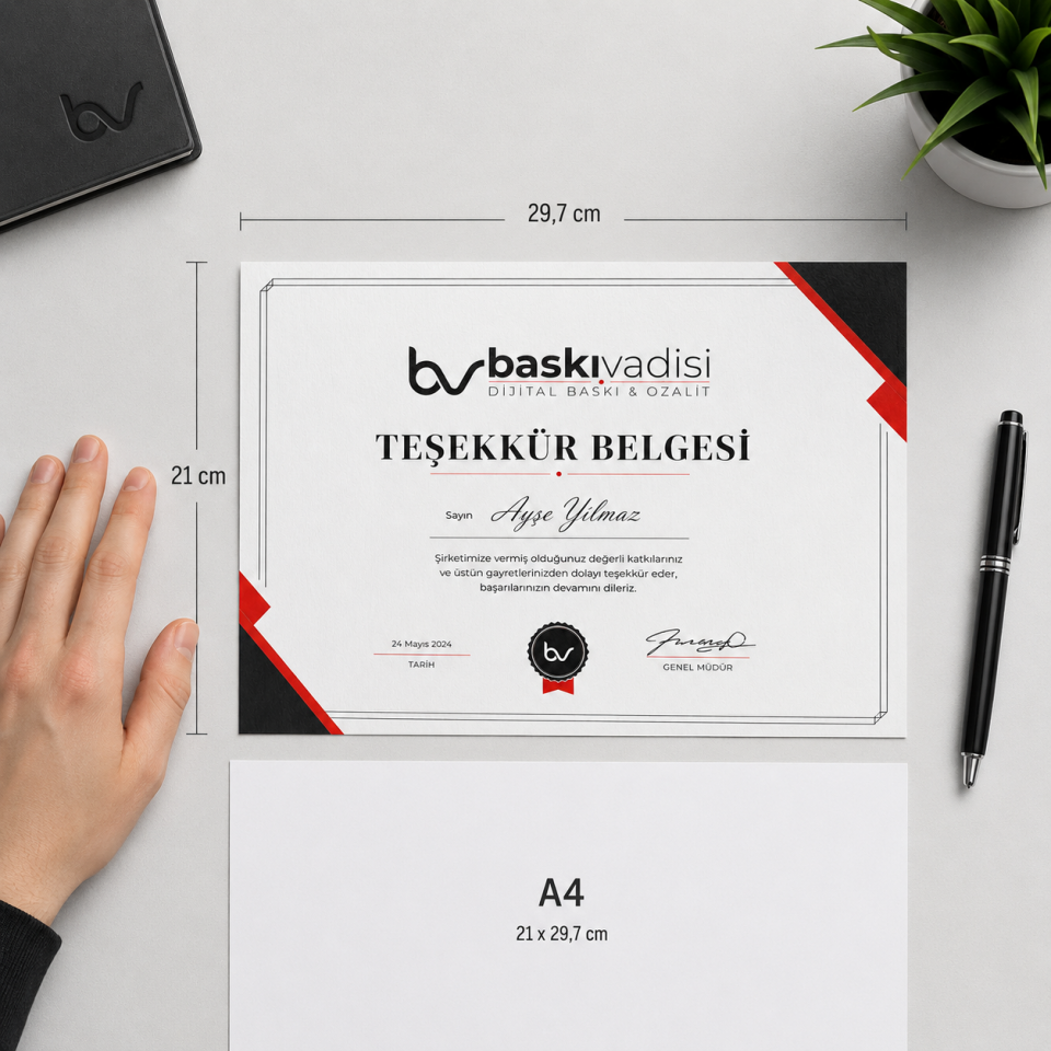 Teşekkür Belgesi