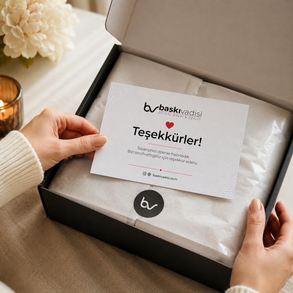 Paket İçi Teşekkür Kartı