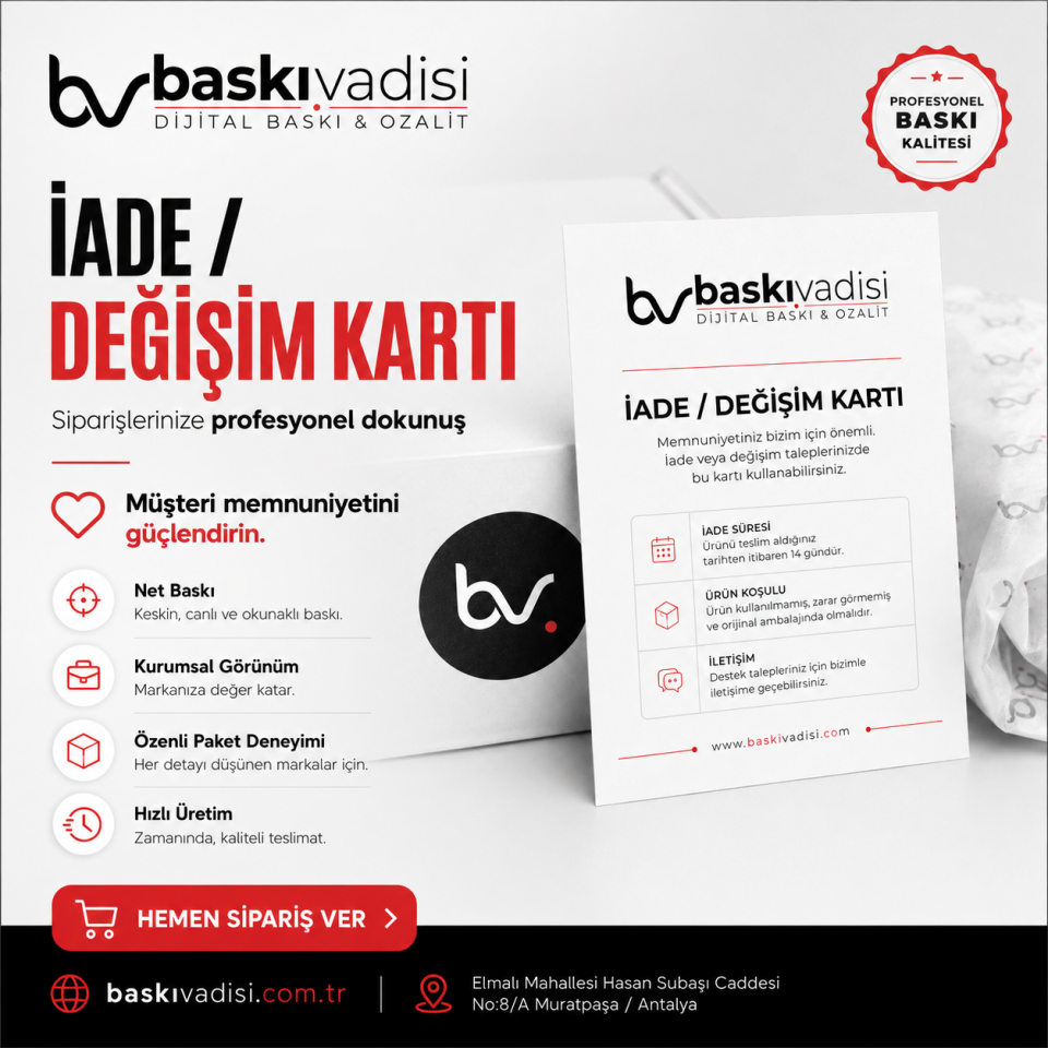 İade / Değişim Kartı
