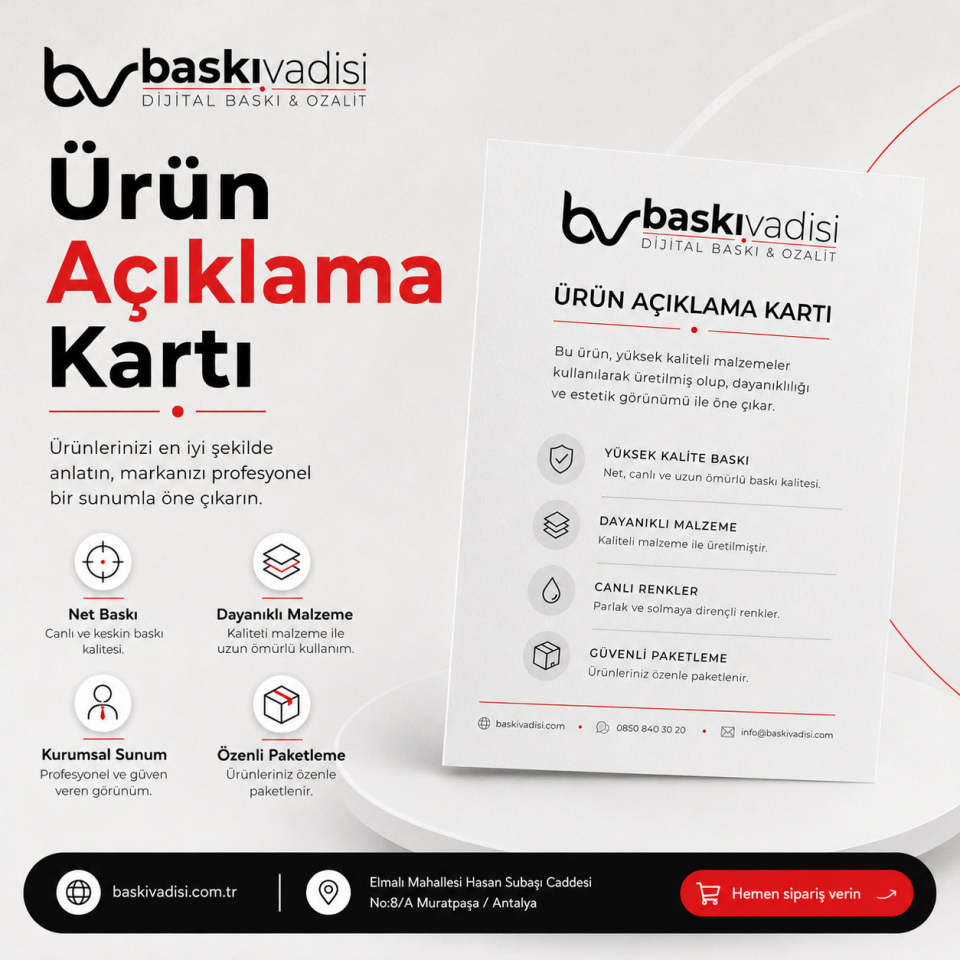 Ürün Açıklama Kartı