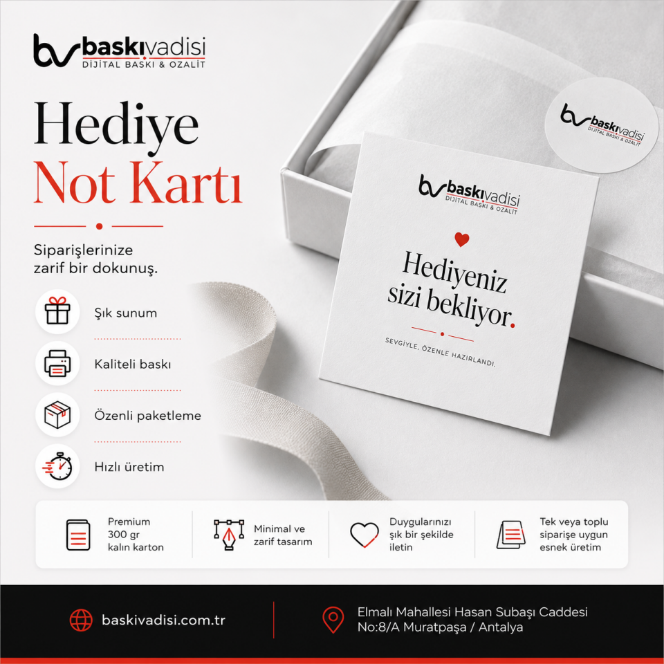 Hediye Not Kartı