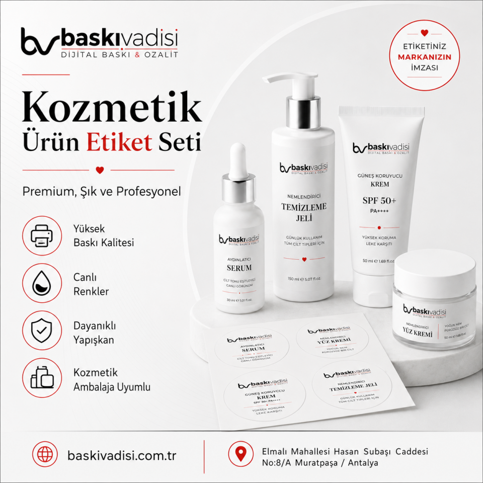 Kozmetik Ürün Etiket Seti