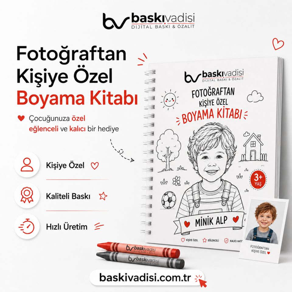 Fotoğraftan Kişiye Özel Boyama Kitabı