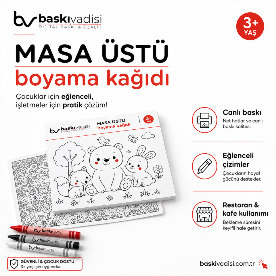 Masa Üstü Boyama Kağıdı