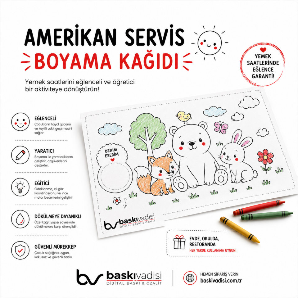Amerikan Servis Boyama Kağıdı