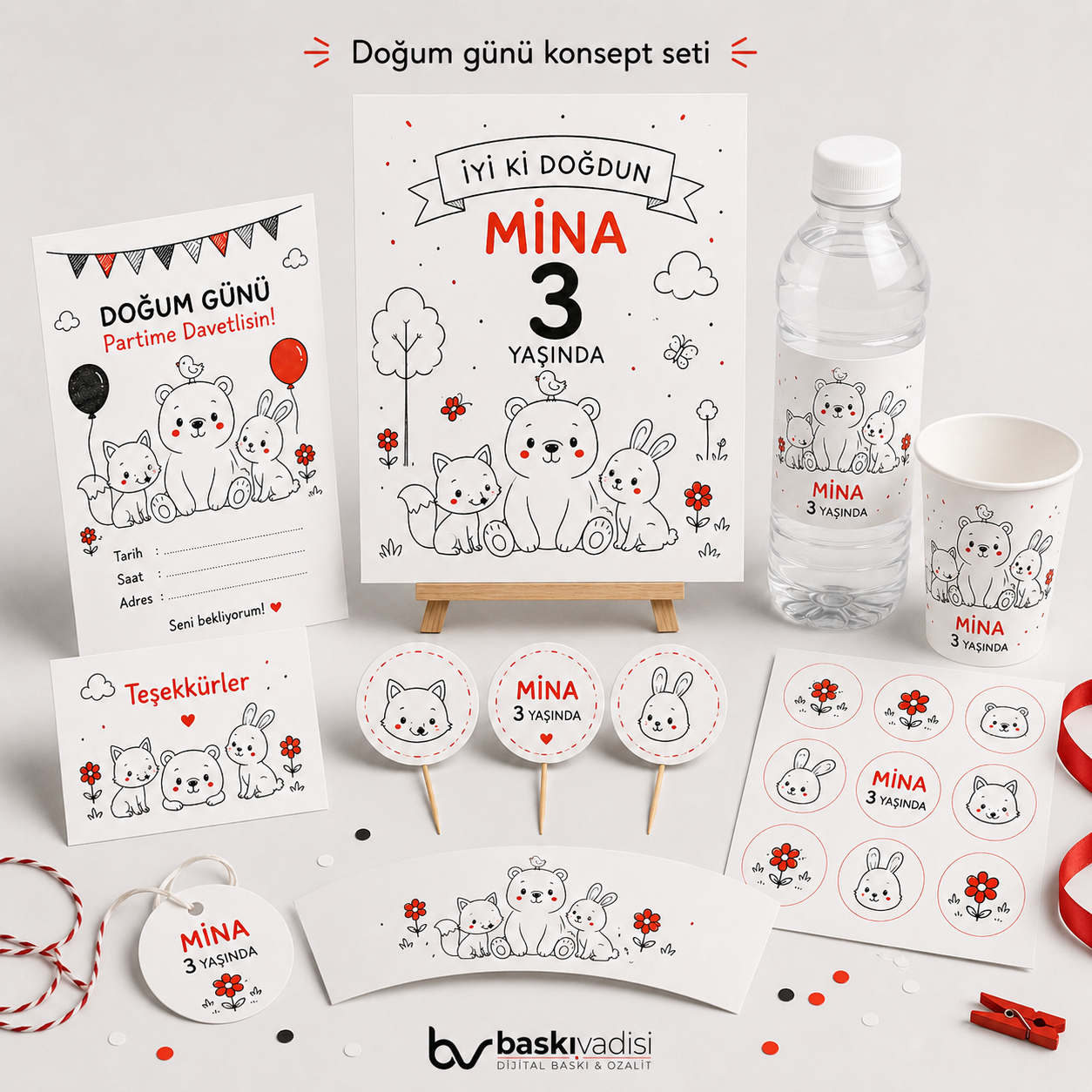 Doğum Günü Sticker Seti