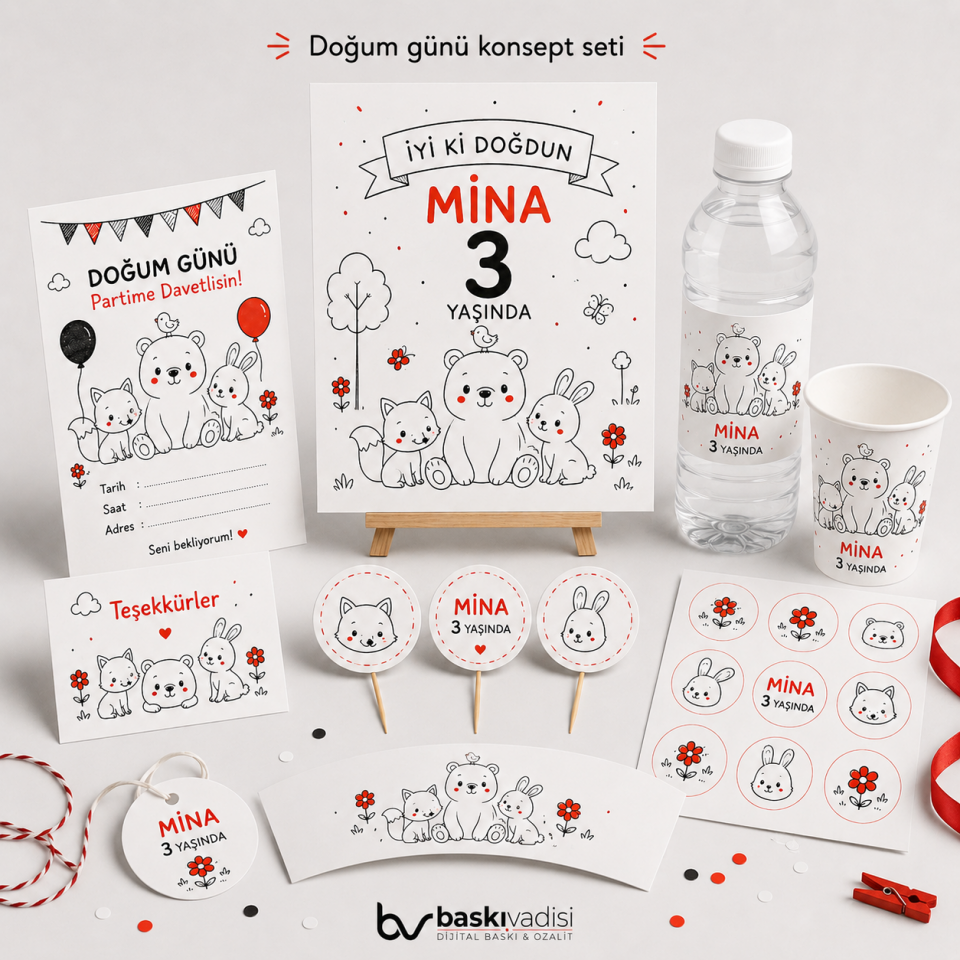 Doğum Günü Sticker Seti