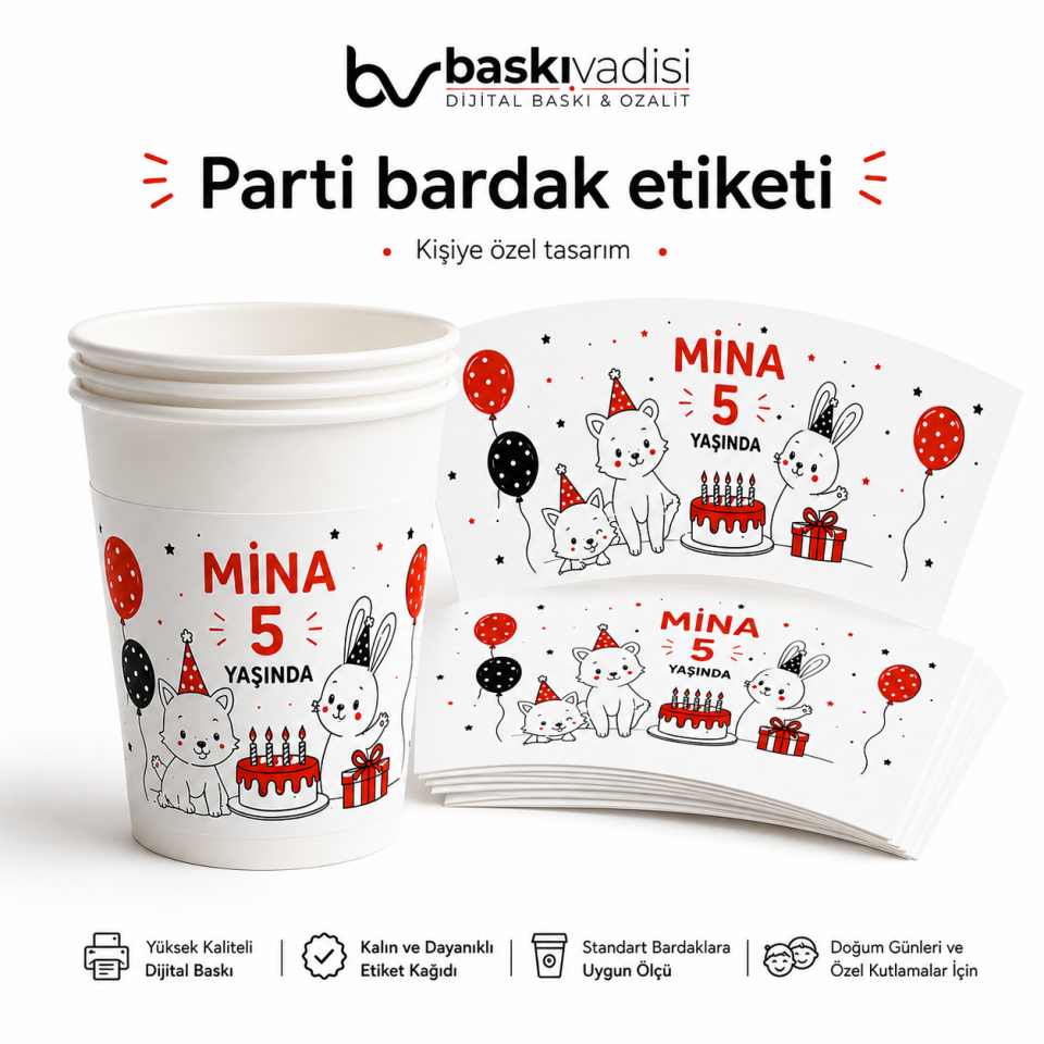 Parti Bardak Etiketi
